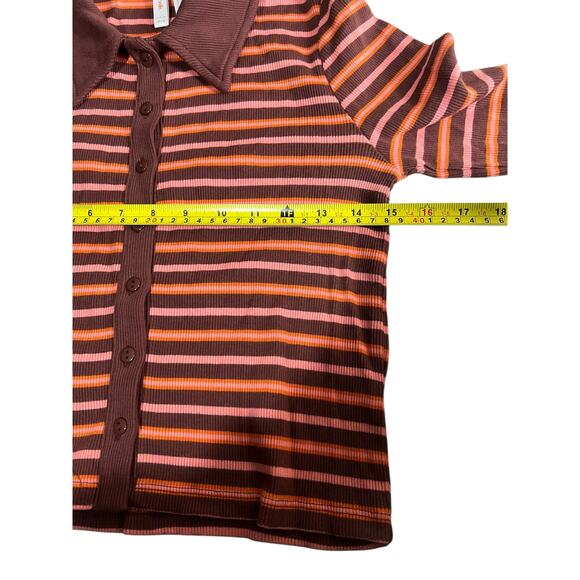 Miiyu x Twik Vision Size Small Long Sleeve Striped Women Polo - Picture 4 of 5